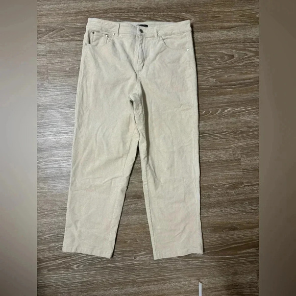 Universal Standard White Corduroy Pants Size 14 EUC - Picture 1 of 6